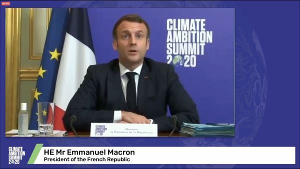 法国总统马克龙呼吁各国立即行动起来应对气候变化